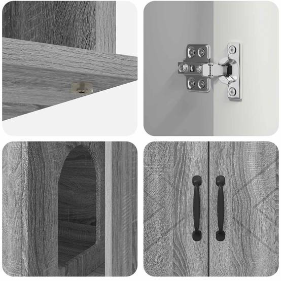Chatiere bois gris 85 x 55 x 50,5 cm - Prolenta premium p371.4 - Image 9