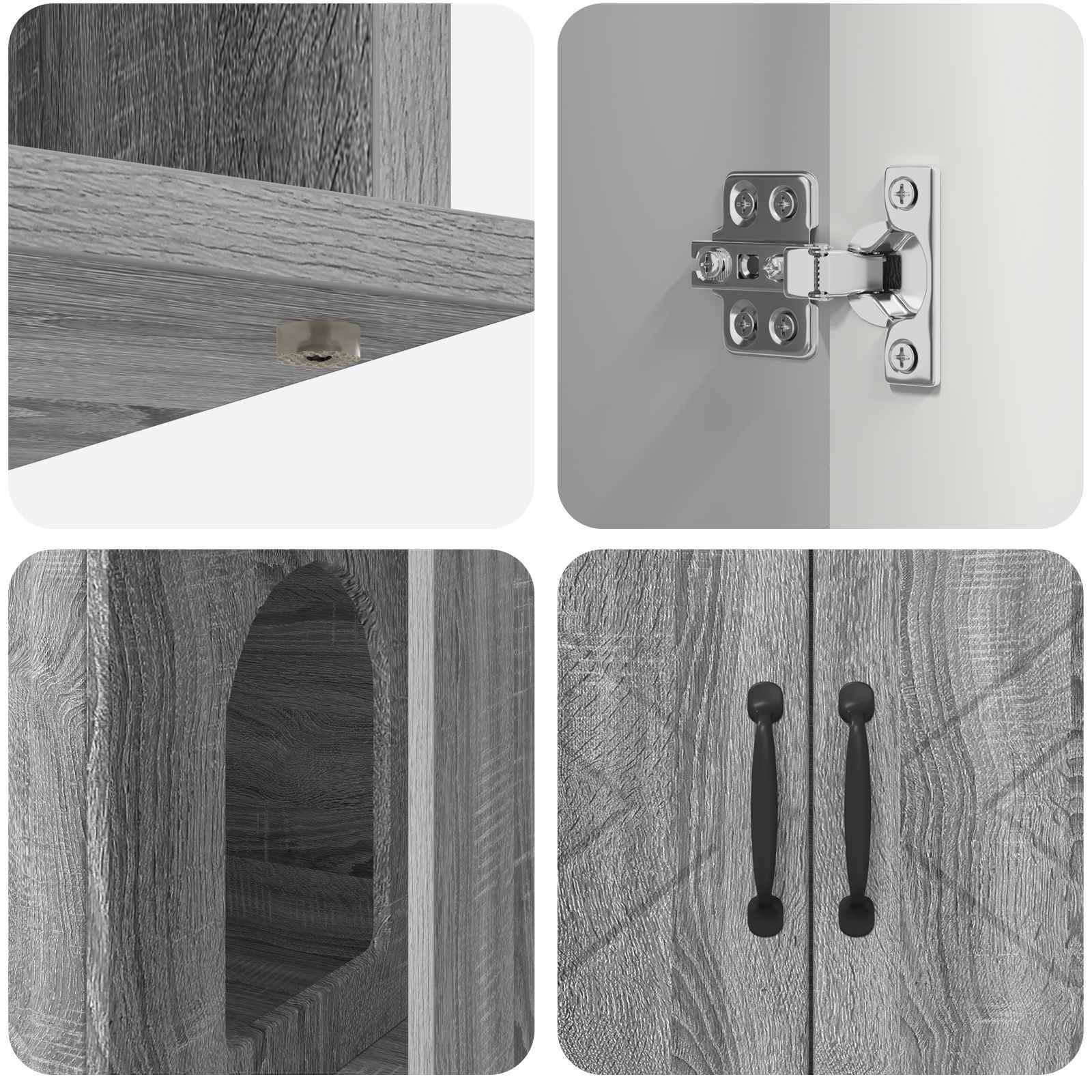 Chatiere bois gris  85 x 55 x 50,5 cm  - Prolenta premium p371.4 - Image 9