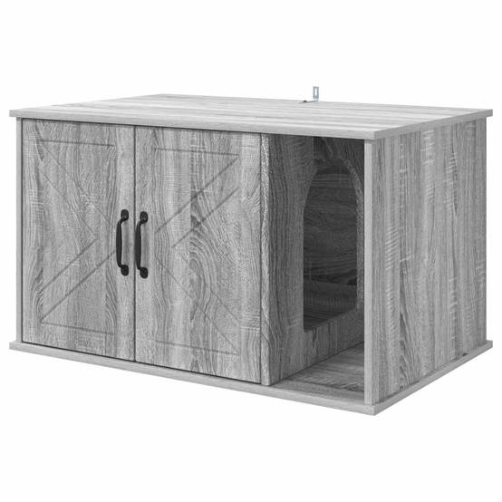 Chatiere bois gris 85 x 55 x 50,5 cm - Prolenta premium p371.4 - Image 1