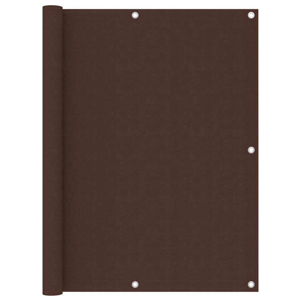 Helloshop26 - Écran de balcon brise pare vue protection confidentialité 120 x 400 cm tissu oxford marron - Imagen 1