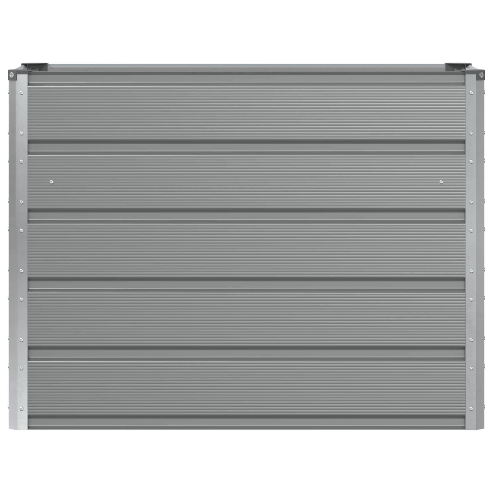 Jardinière acier gris clair 100 x 40 x 75 cm - PANGIVO - Image 4
