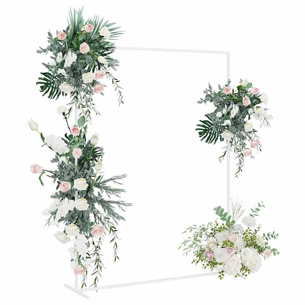 Arche de Mariage Carrée Acier Blanc Structure Moderne pour Cérémonie 150x200cm - ComfortXL Outdoor Living - Image 3