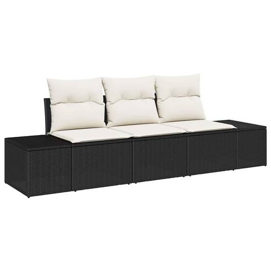 ComfortXL - Petit Salon de Jardin Polyrotin Modulable 3 Places avec Rangement Idéal pour Balcon Noir – ComfortXL Outdoor Living - Image 2