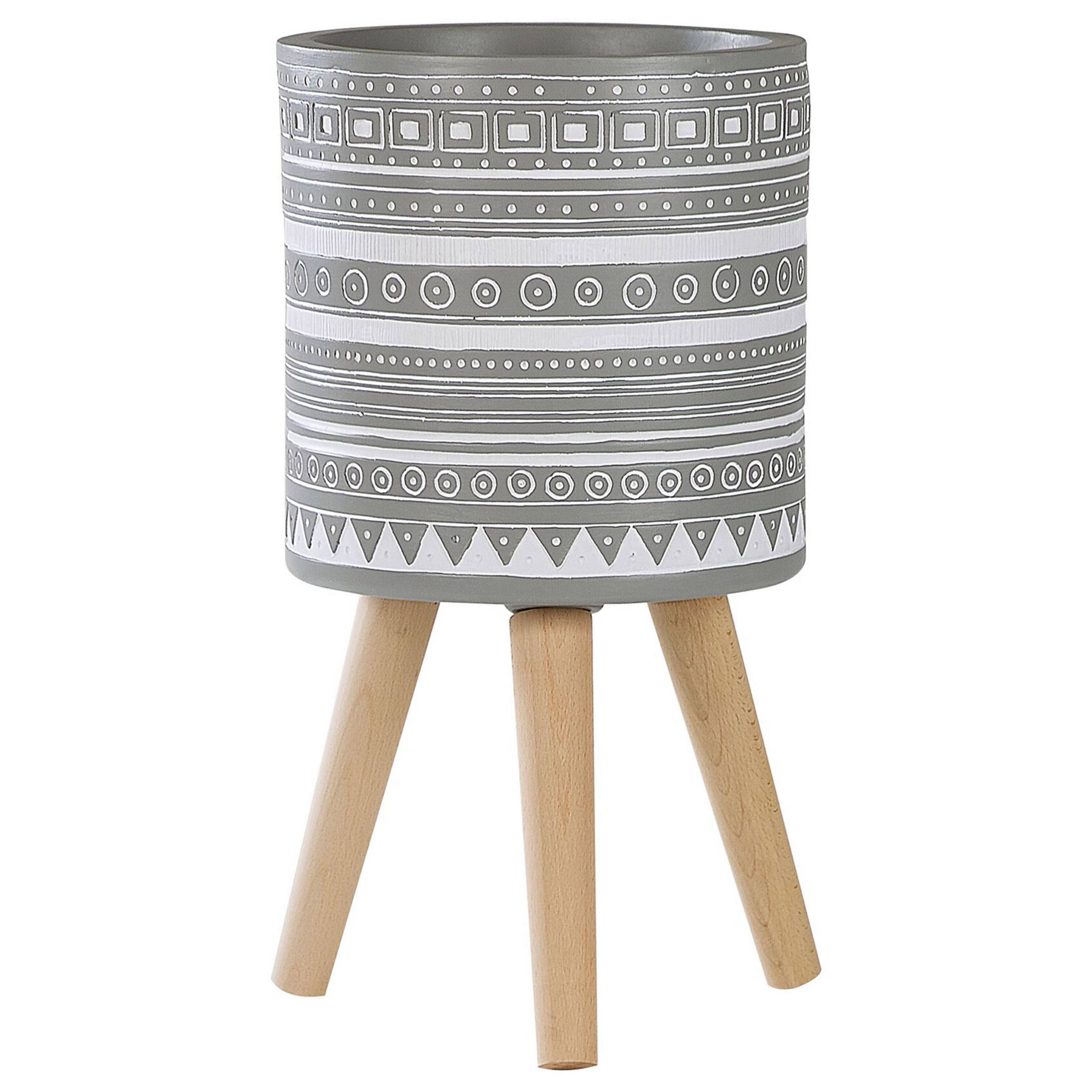 Beliani - Cache-pot d'extérieur Fibre d'argile Gris clair NAUSA - 30x30x55- Beliani - Image 2