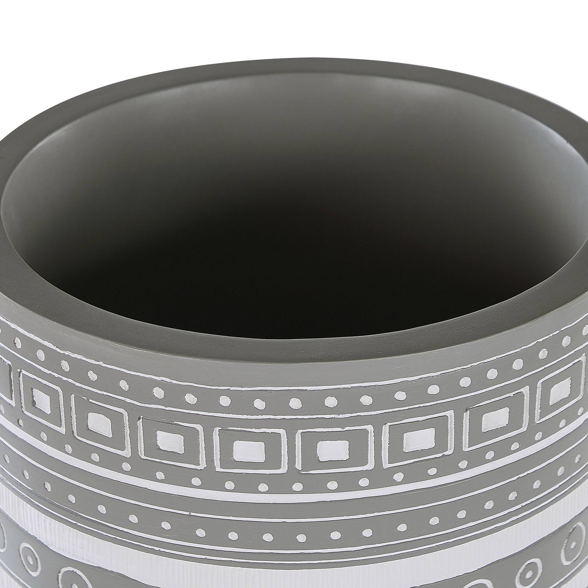 Beliani - Cache-pot d'extérieur Fibre d'argile Gris clair NAUSA - 30x30x55- Beliani - Image 4