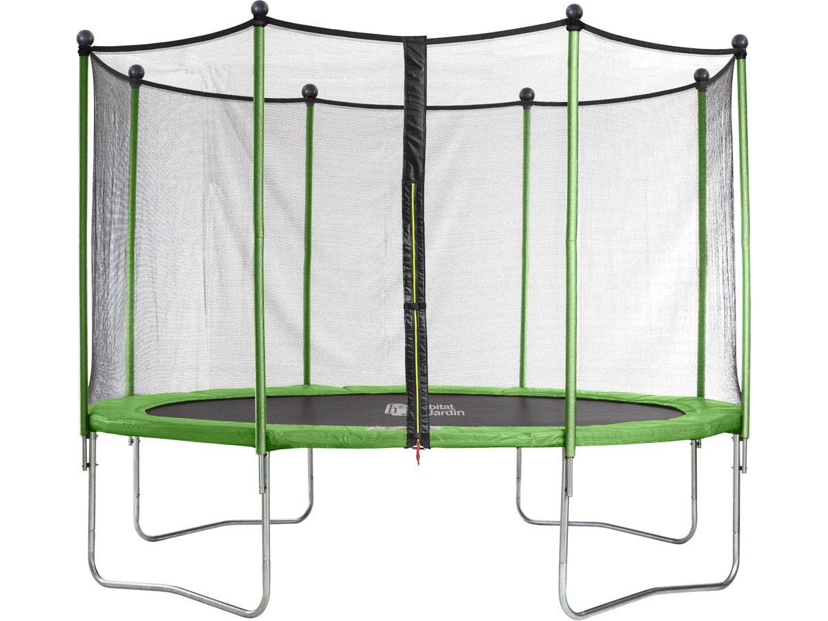 Trampoline "yoopi 2" - ø 4.25 M - Avec Filet + échelle + Couverture + Kit D'ancrage -habitat Et Jardin - Image 2