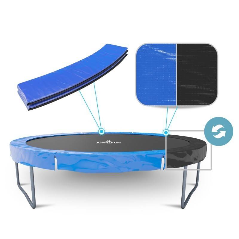 Coussin de protection des ressorts pour Trampoline, réversible bleu / noir : ø 6Ft JUMP4FUN - Image 2