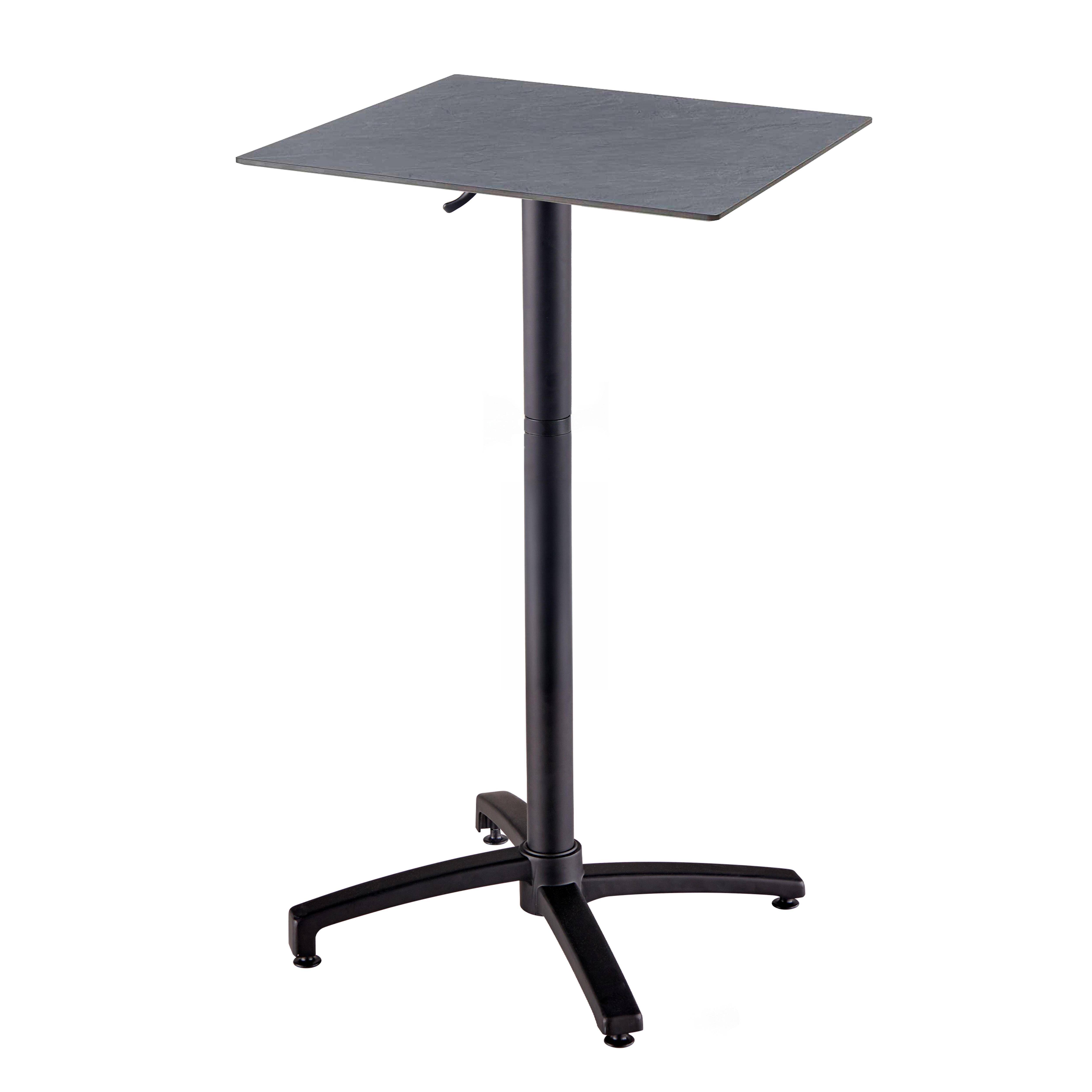 Oviala - Table haute de terrasse 60 cm inclinable stratifié ardoise gris foncé Opéra - Oviala - Imagen 1