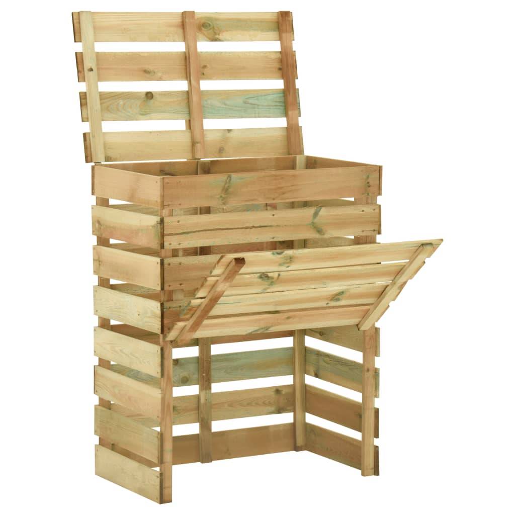 Vidaxl - Composteur de jardin à lattes 4 pcs 80x50x100 cm Pin imprégné vidaXL 3078138 - Imagen 9