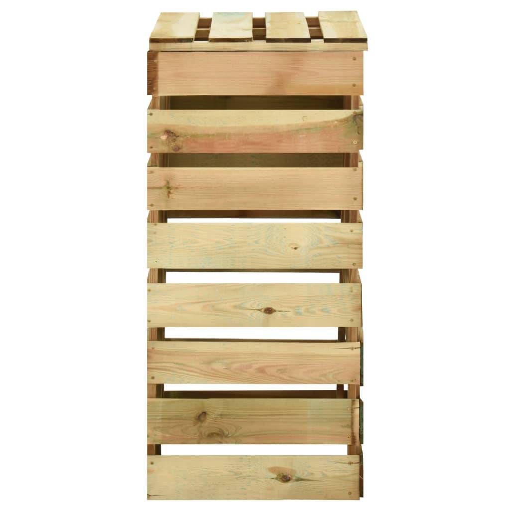 Vidaxl - Composteur de jardin à lattes 4 pcs 80x50x100 cm Pin imprégné vidaXL 3078138 - Imagen 6