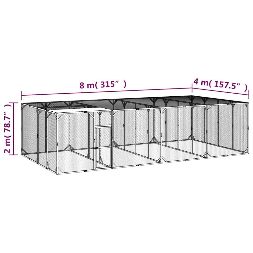 Vidaxl - Poulailler 800x400x200 cm Bois de pin massif imprégné vidaXL 3102987 - Imagen 7