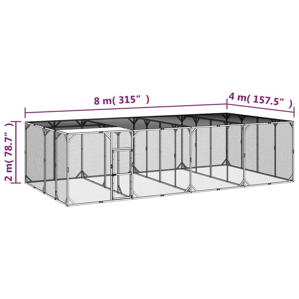 Vidaxl - Poulailler 800x400x200 cm Bois de pin massif imprégné vidaXL 3102987 - Imagen 3