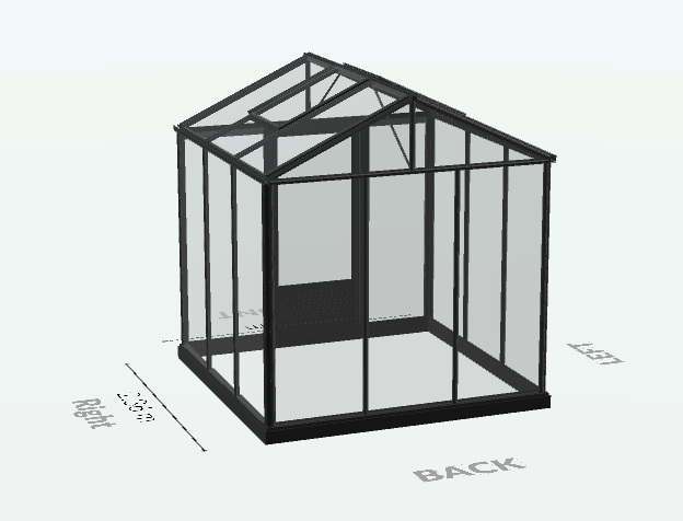 Serre en verre trempé - Euro Maxi - Laquée - 5m² - Noir fonce - L'atelier des serres - Imagen 8