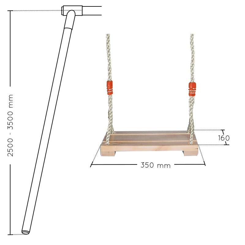 Soulet - Balançoire bois grande hauteur pour portique de 2,50 à 3,50 m - Image 6