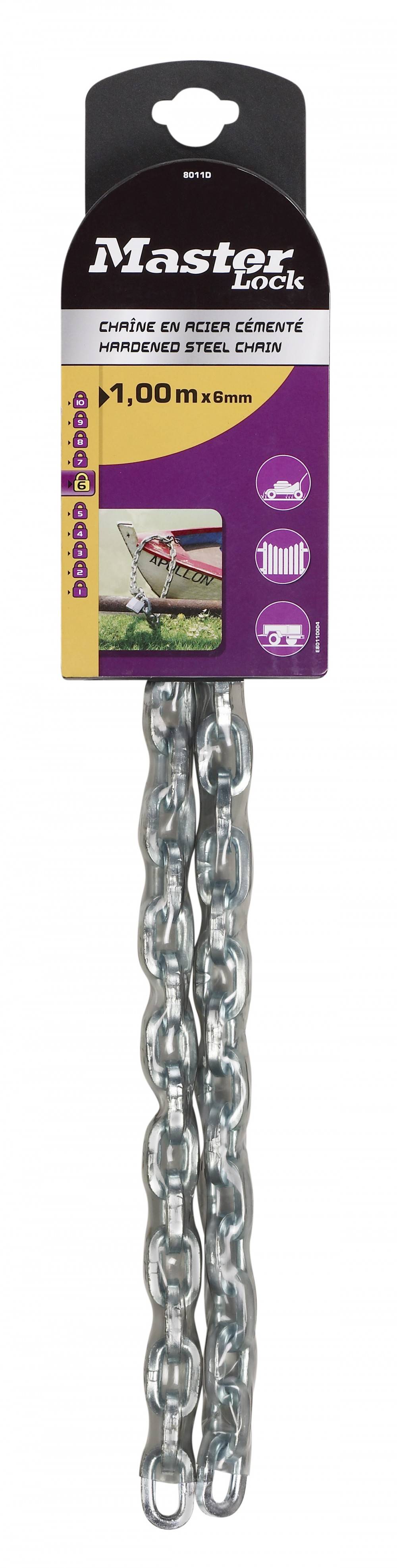Master Lock - Master Lock 8011EURD Chaîne en acier cémenté, 100 cm x 0,6 cm - Image 2