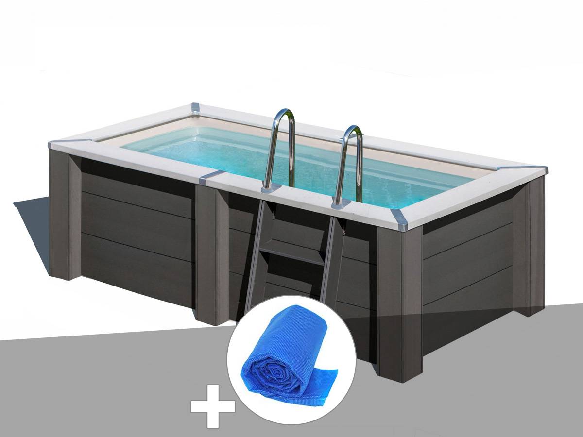 Gré - Kit piscine composite Gré Avant-Garde carrée 3,15 x 1,75 x 0,96 m + Bâche à bulles - Image 1