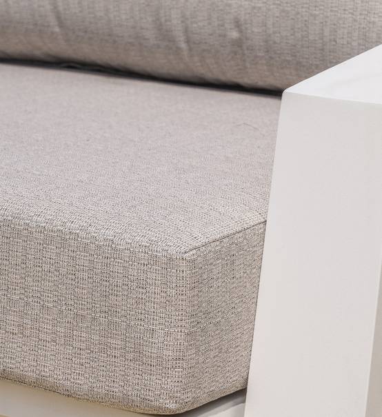 Salon de jardin 5 places en aluminium - Blanc - IBIZA - Image 2