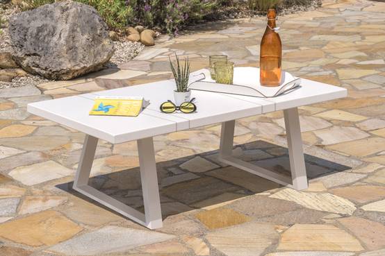 Salon de jardin 5 places en aluminium - Blanc - IBIZA - Image 4