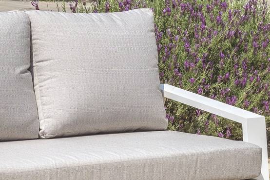 Salon de jardin 5 places en aluminium - Blanc - IBIZA - Image 3