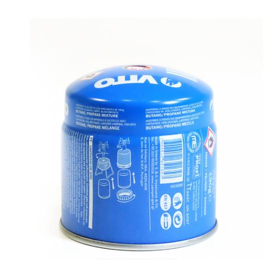 Cartouche gaz 190g butane perçable avec système sécurité stop-gaz VITO - Image 1