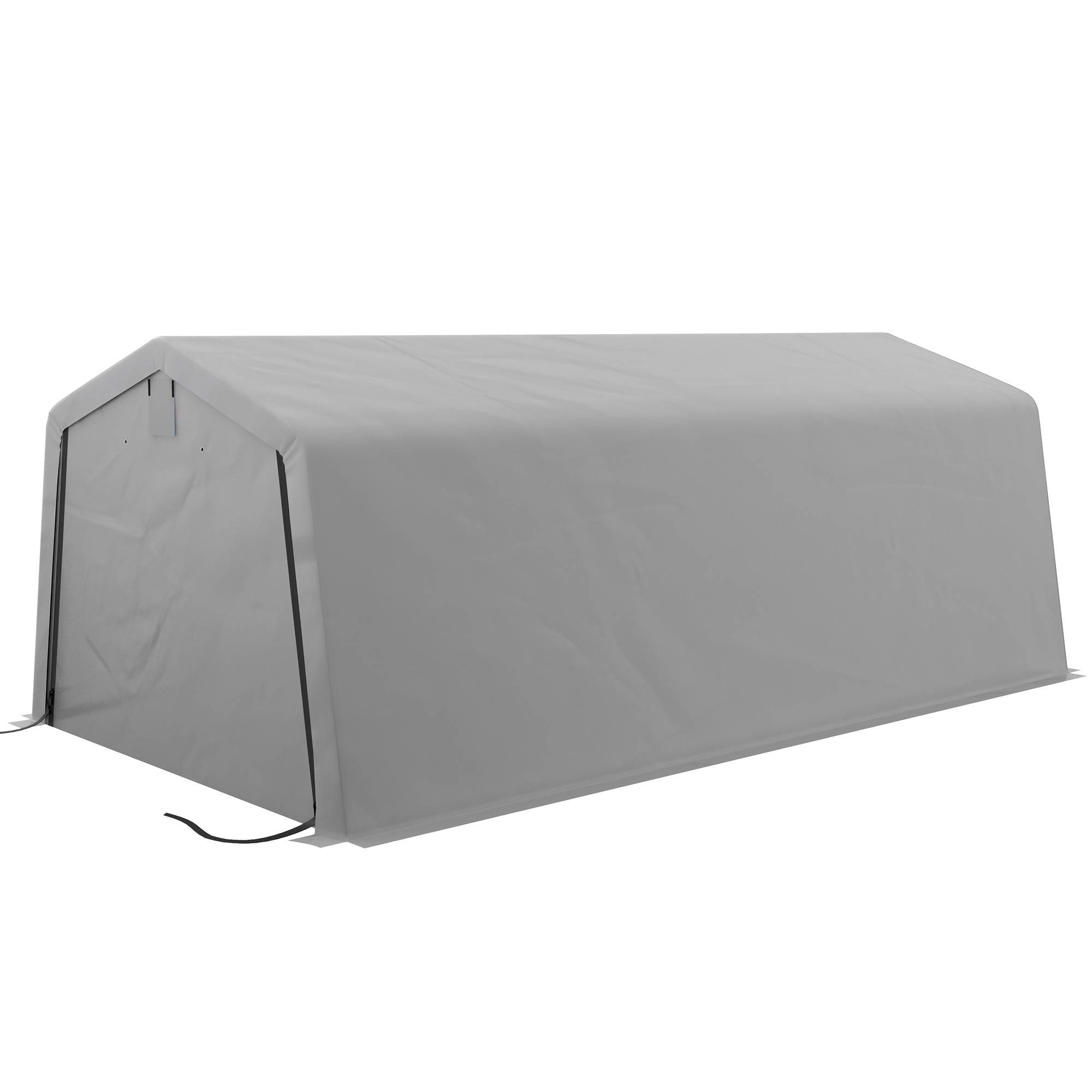 Abri de jardin ouvert acier gris 618 x 330 x 240 cm - PANGIVO - Image 2