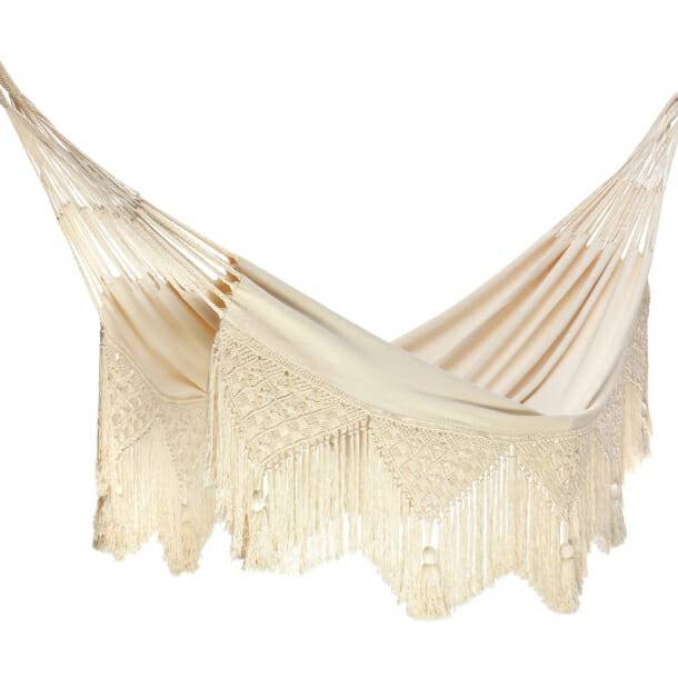 Hamac Del Sol - Hamac Macramé L Ecru- Hamac del Sol - Image 1