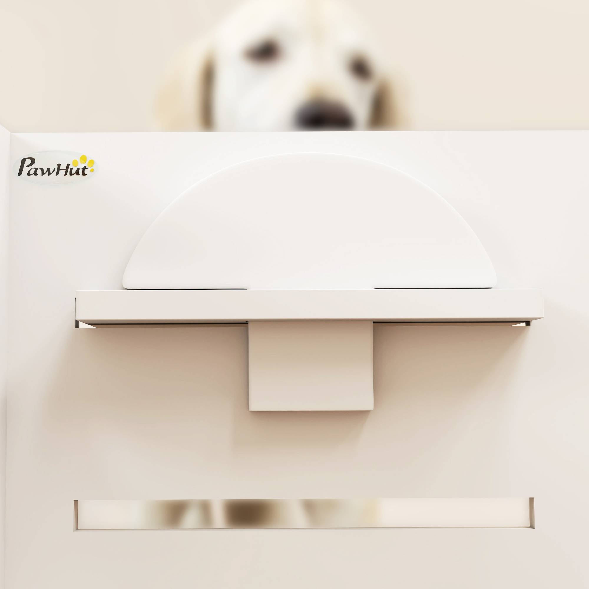Support double gamelle pour chien acier inoxydable blanc 63 x 58.5 x 40 cm - PANGIVO - Image 10