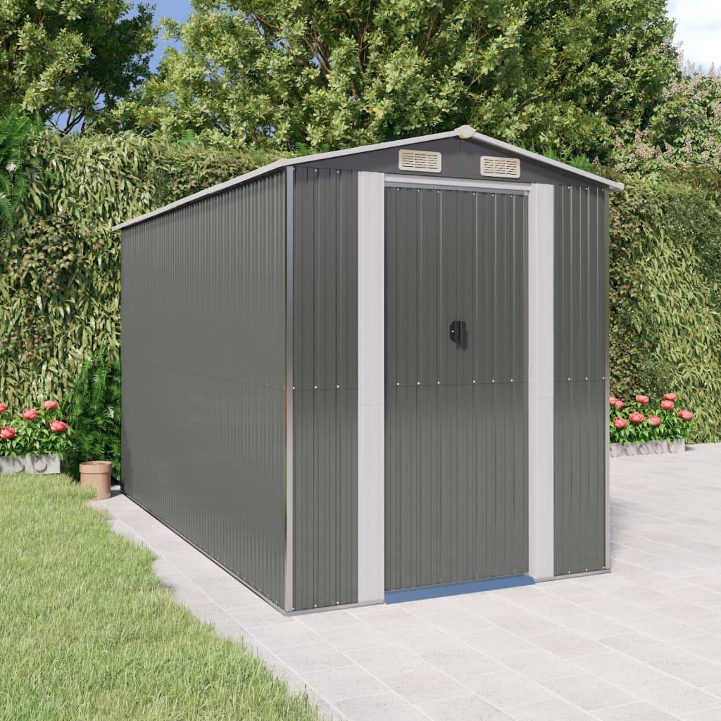 Vidaxl - Abri de jardin Gris clair 192x357x223 cm Métal galvanisé vidaXL 3147440