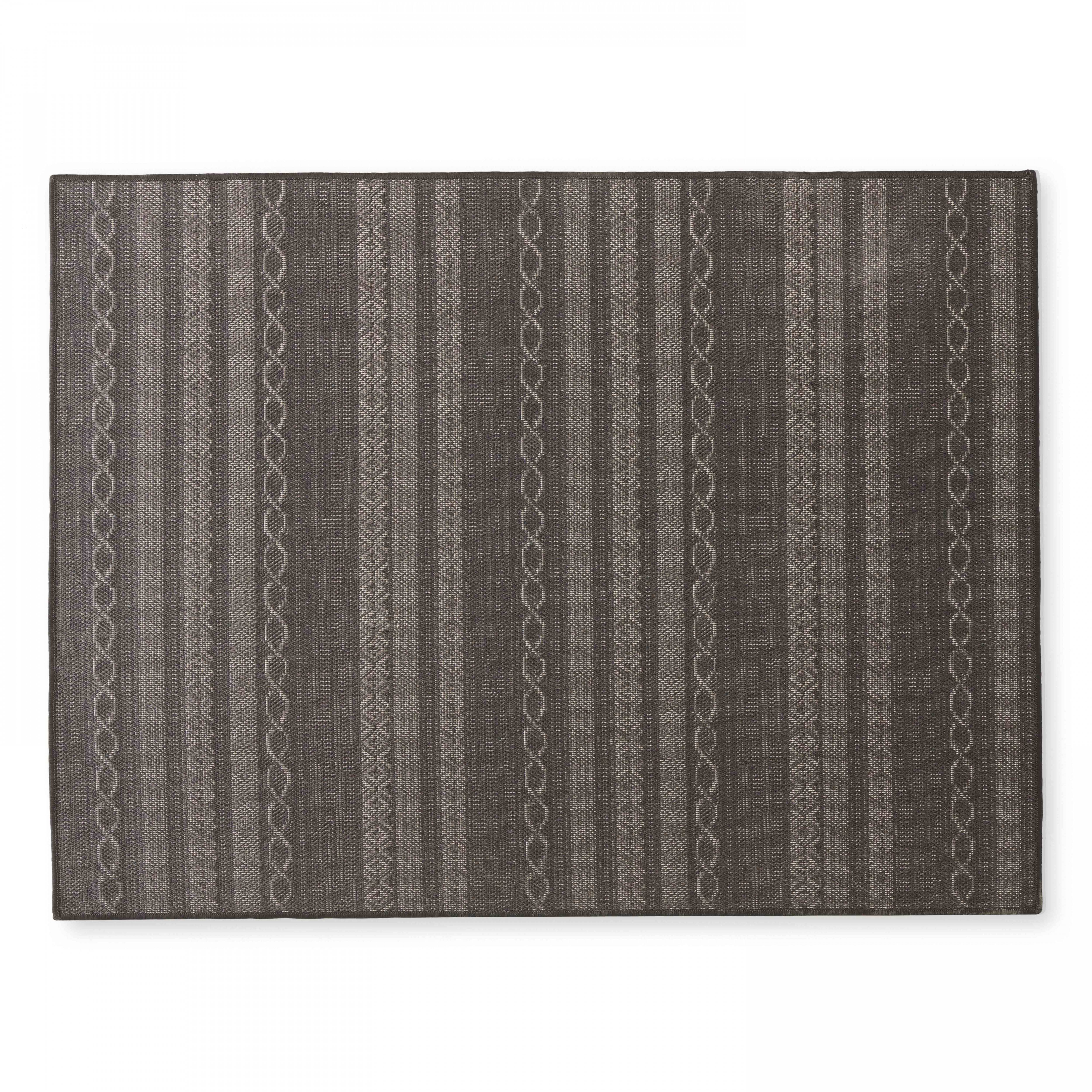 Oviala - Tapis rectangulaire en polypropylène 120x160 cm noir Urda - Oviala - Imagen 1