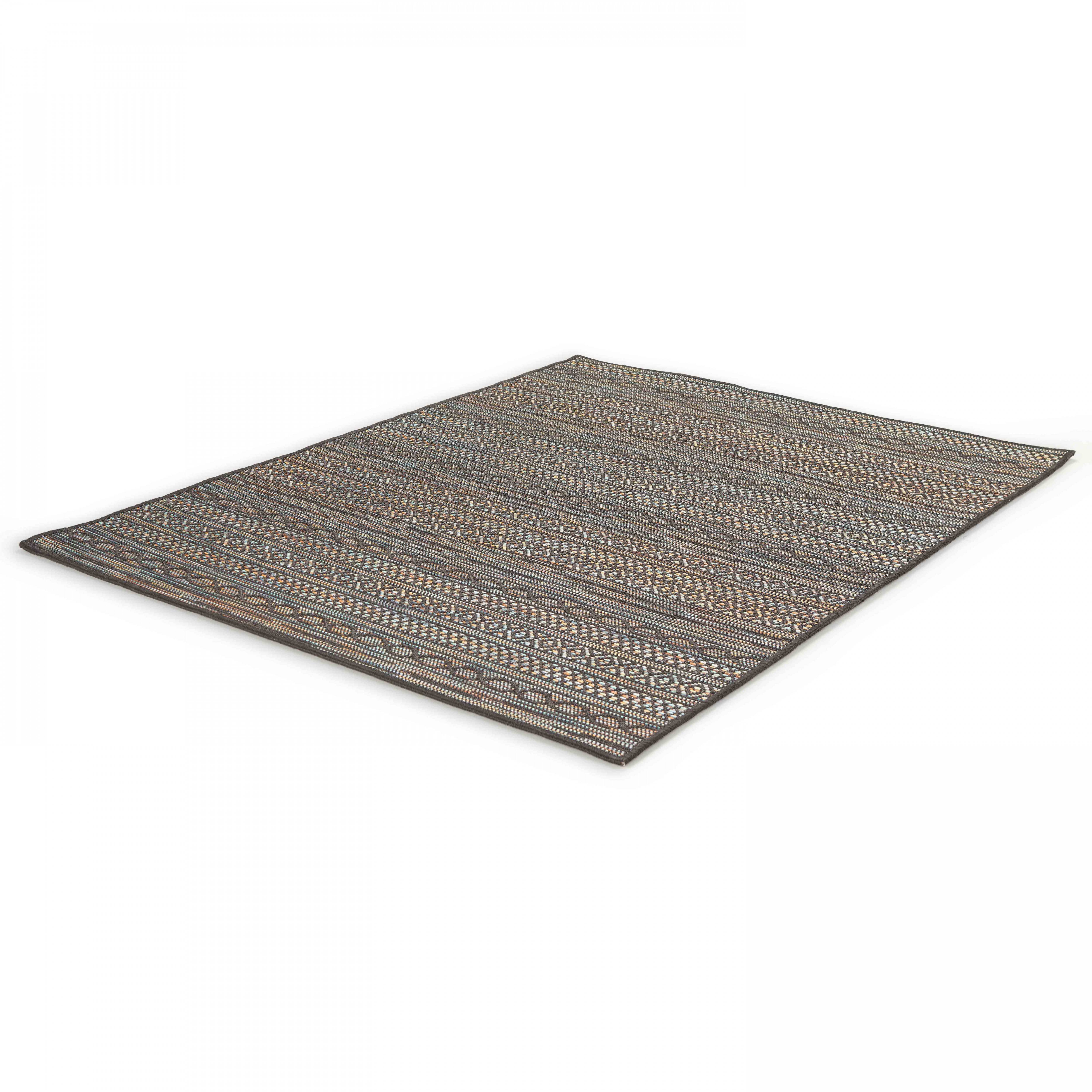 Oviala - Tapis rectangulaire en polypropylène 120x160 cm noir Urda - Oviala - Imagen 3