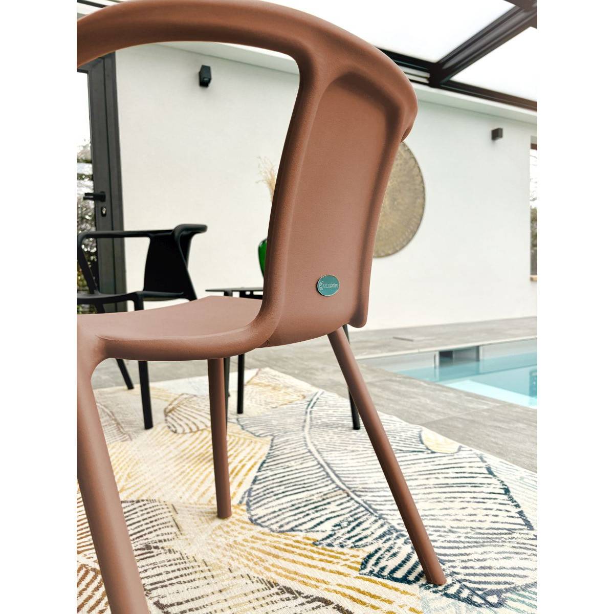 City Garden - Lot composé de 2 fauteuils de jardin - CITY GARDEN - DIEGO-FT - Terracotta - Empilables - Imagen 4