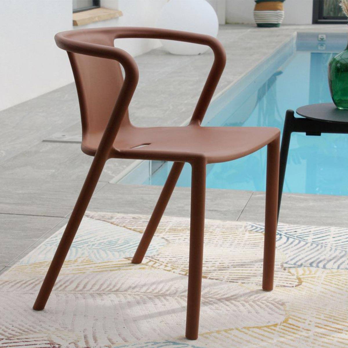 City Garden - Lot composé de 2 fauteuils de jardin - CITY GARDEN - DIEGO-FT - Terracotta - Empilables - Imagen 6