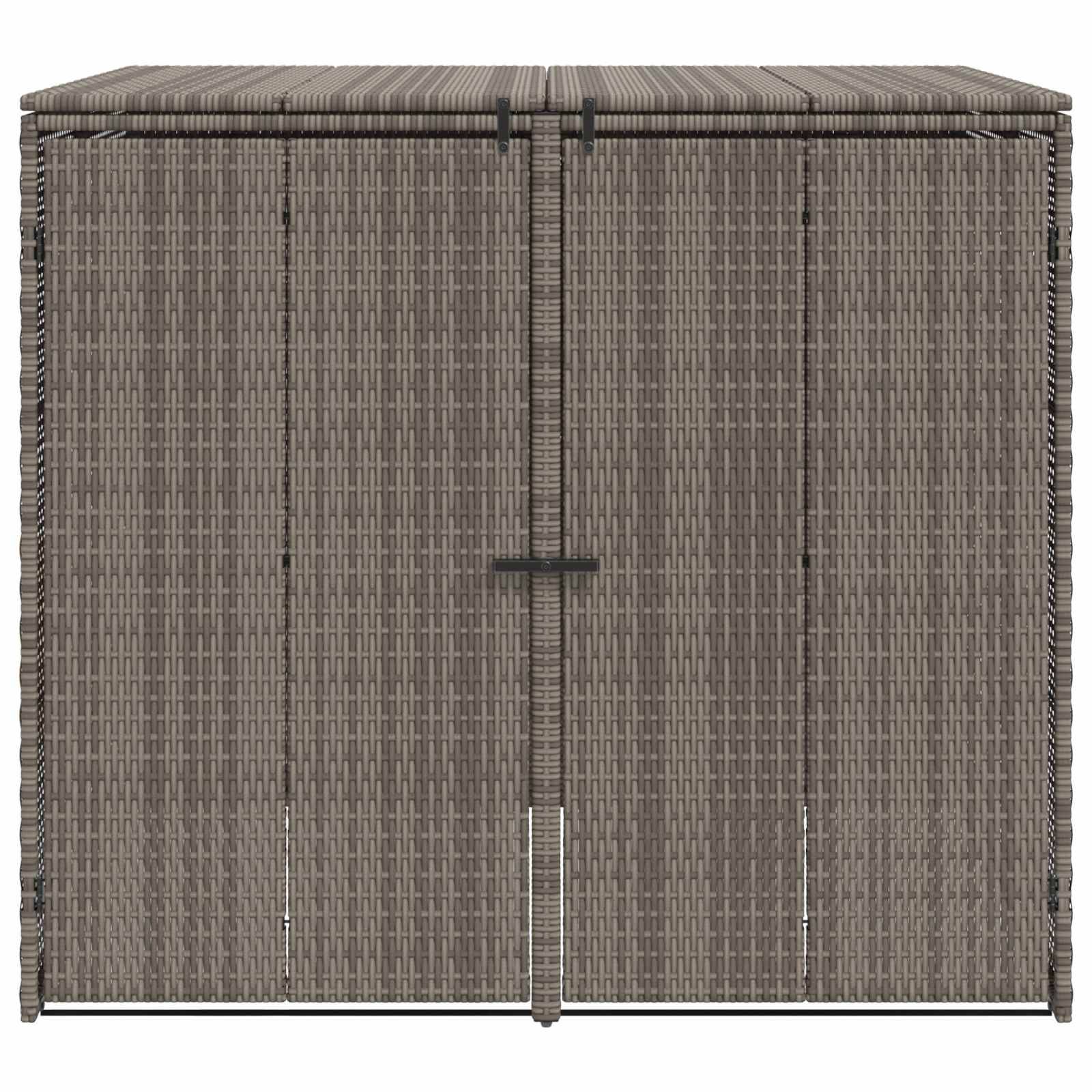 Cache-poubelle double polyéthylène gris 130 x 80 x 115 cm - PANGIVO - Image 5
