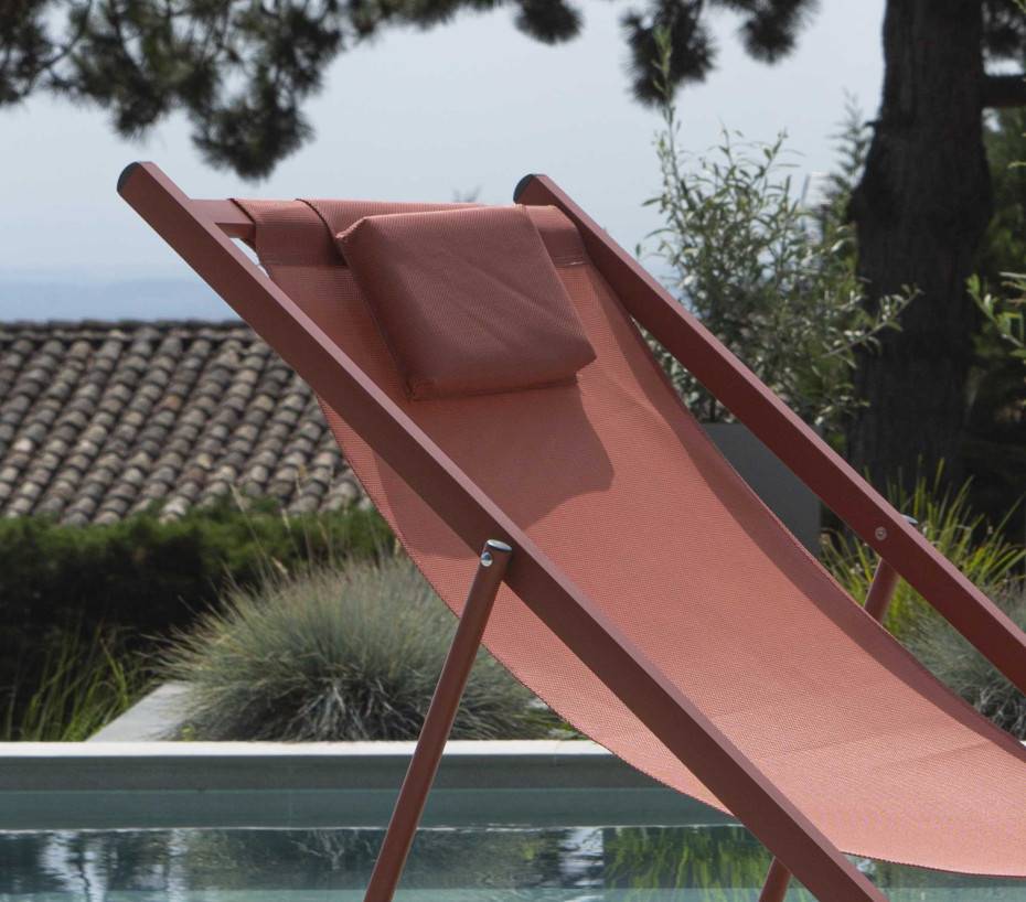 Ozalide - Lot de 6 chiliennes en acier  terracotta  PAROS - Imagen 2