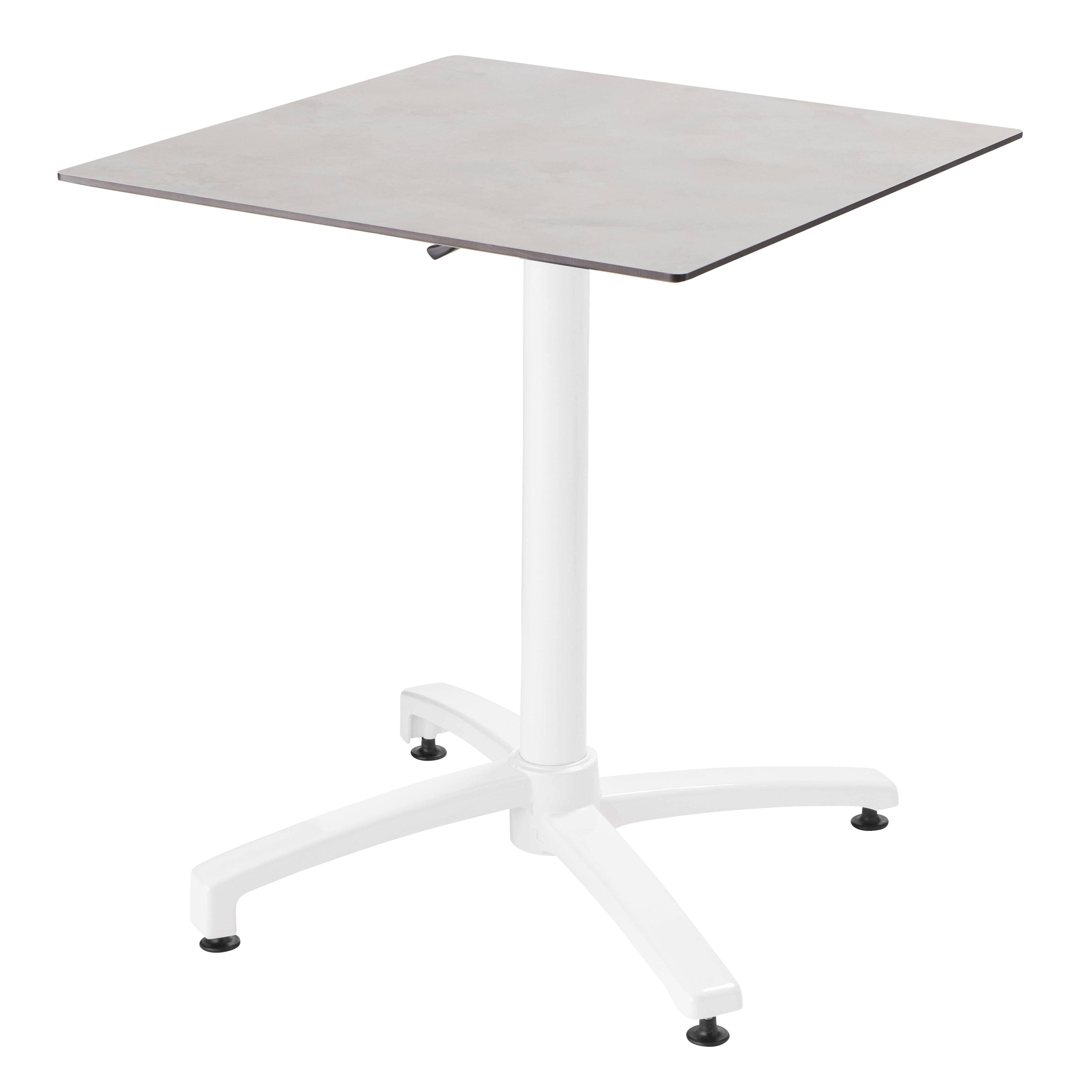 Oviala - Table de terrasse carrée 70 x 70 cm inclinable stratifié gris clair Opéra - Oviala - Imagen 1