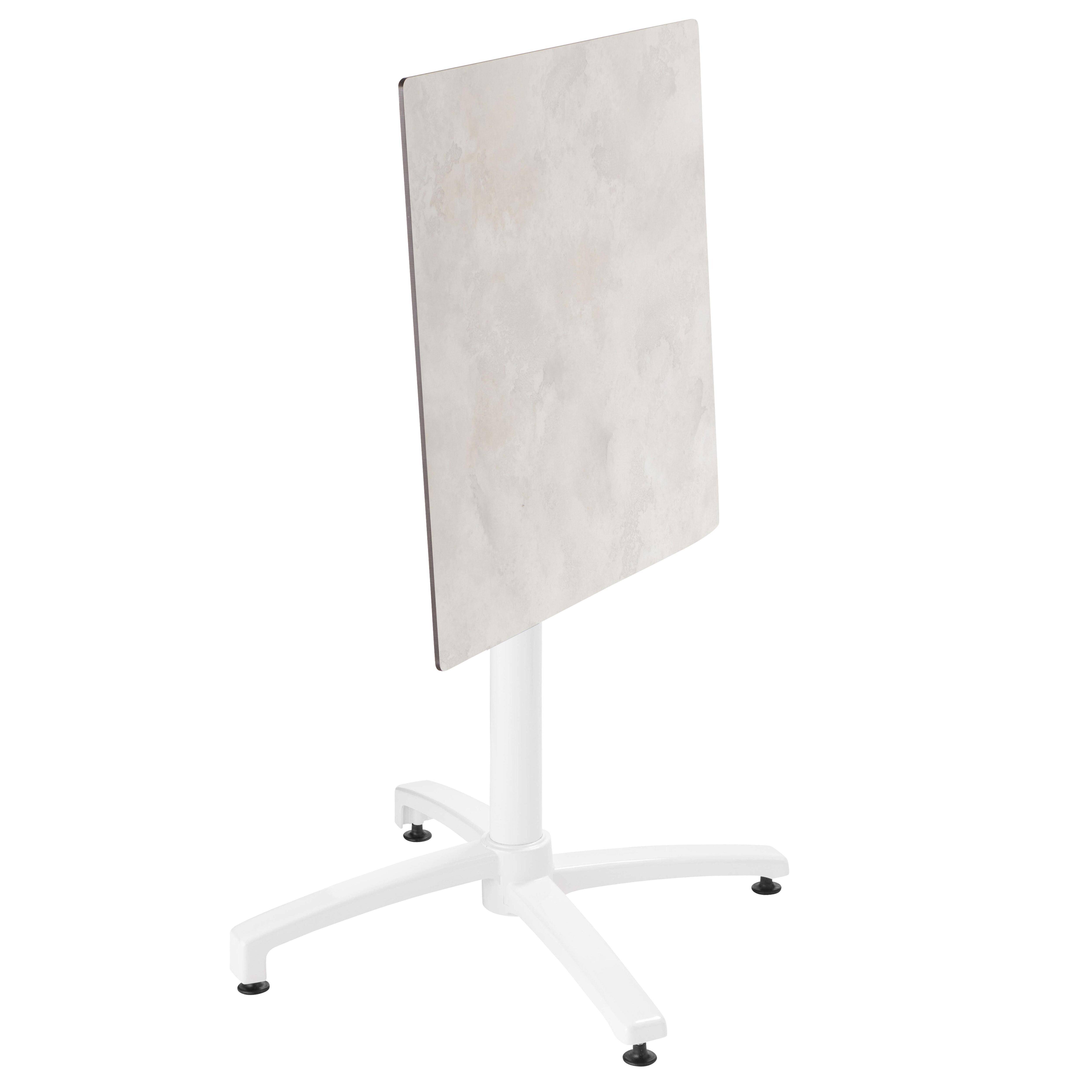 Oviala - Table de terrasse carrée 70 x 70 cm inclinable stratifié gris clair Opéra - Oviala - Imagen 2