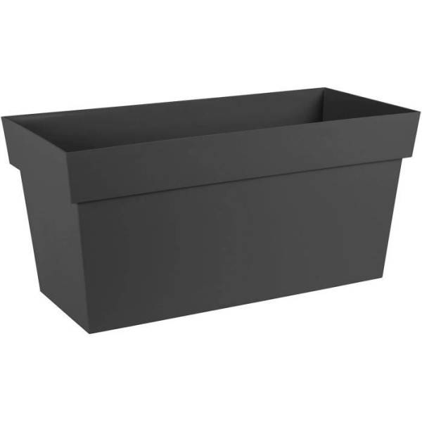 EDA Plastiques - Eda Muret Avec Roulettes Toscane - 79 X 35 X H 39 Cm - 74 L - Noir - Imagen 2