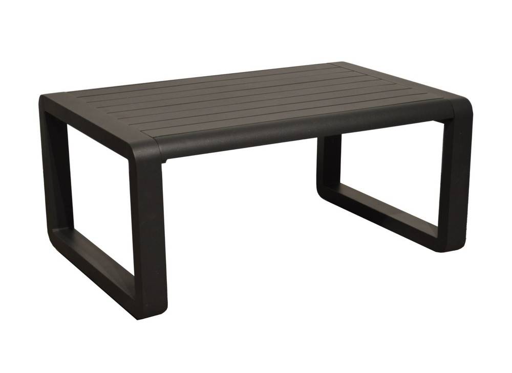 Proloisirs - Table basse de jardin rectangulaire Quenza II - graphite 90 x 40 x 60 cm PROLOISIRS