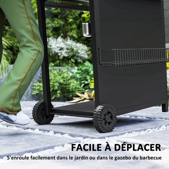 PANGIVO - Barbecue gaz acier noir 123 x 58 x 98 cm - PANGIVO - Image 10