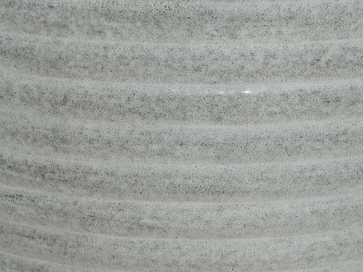 Jardideco - Cache-pot rond en acier émaillé gris Amy - Ø 37 x 30 cm - Jardideco - Imagen 2