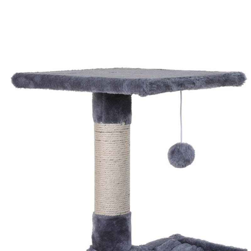Arbre à chat compact avec hamac en peluche et poteaux à griffer en sisal – ComfortXL Pet Living - Image 7