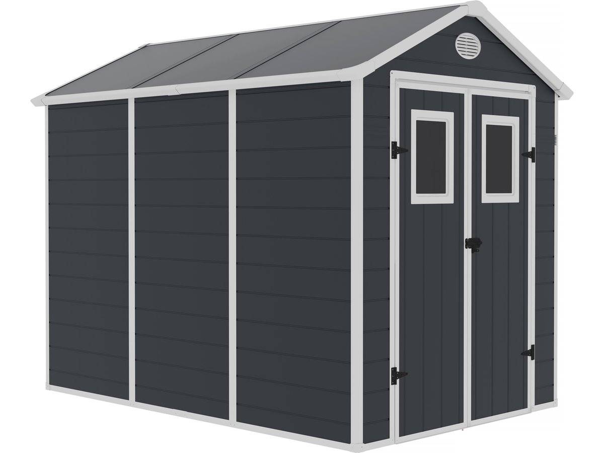 Abri De Jardin Résine "texas" - 5.23 M² - Kit D'ancrage Inclus - Anthracite -habitat Et Jardin - Image 1