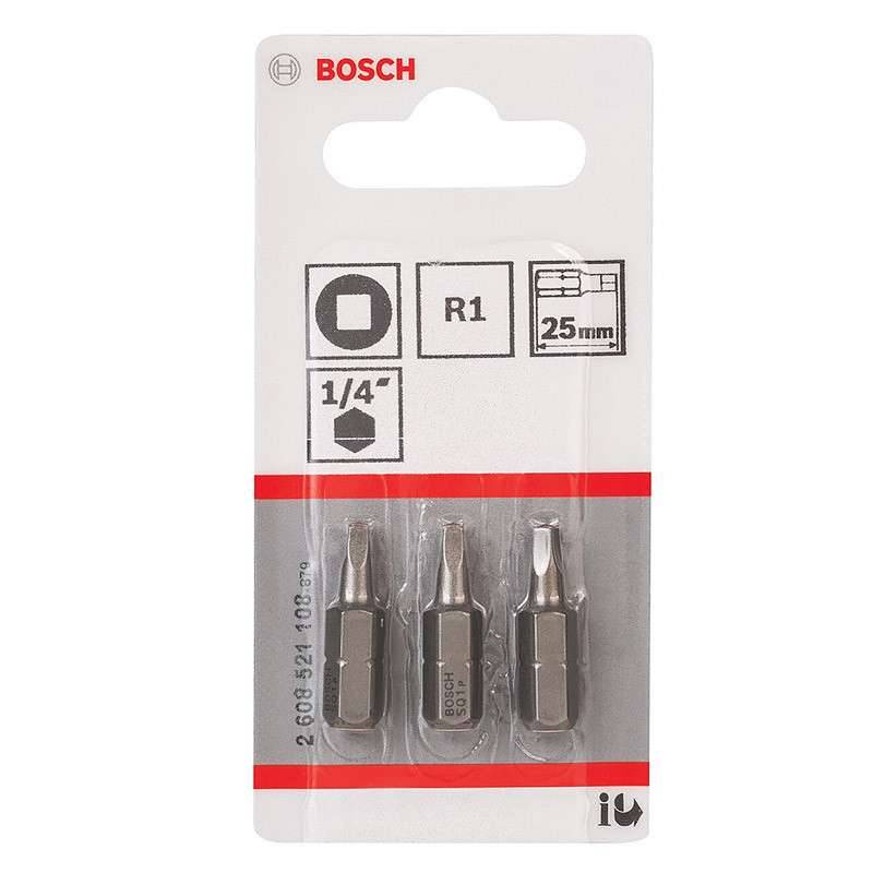 Bosch - Embouts de vissage BOSCH 2608521109 extra-dure carré conique R2 3 pièces Bosch - Imagen 2