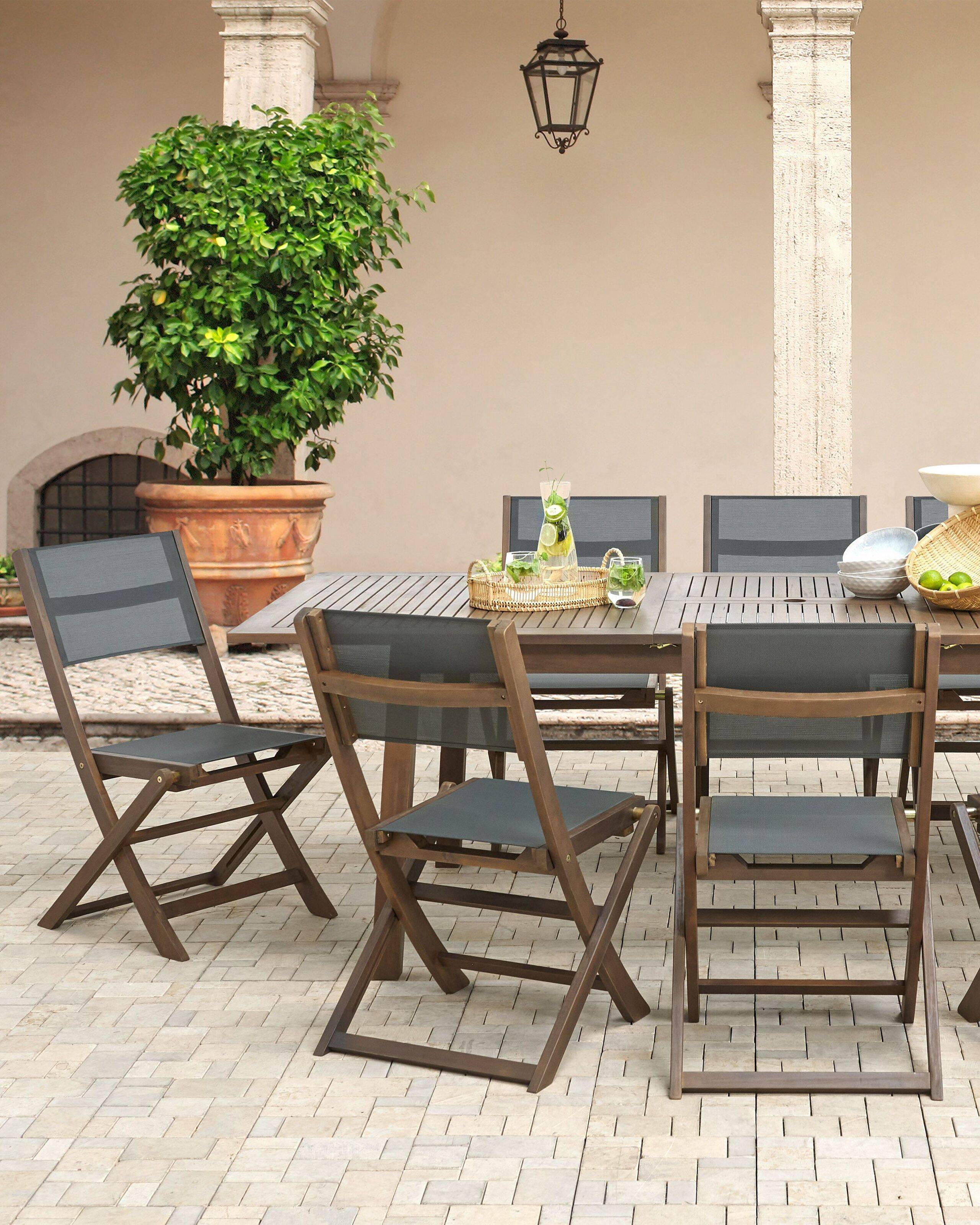 Beliani - Chaise de jardin Acacia Marron foncé CESANA - Beliani - Imagen 1