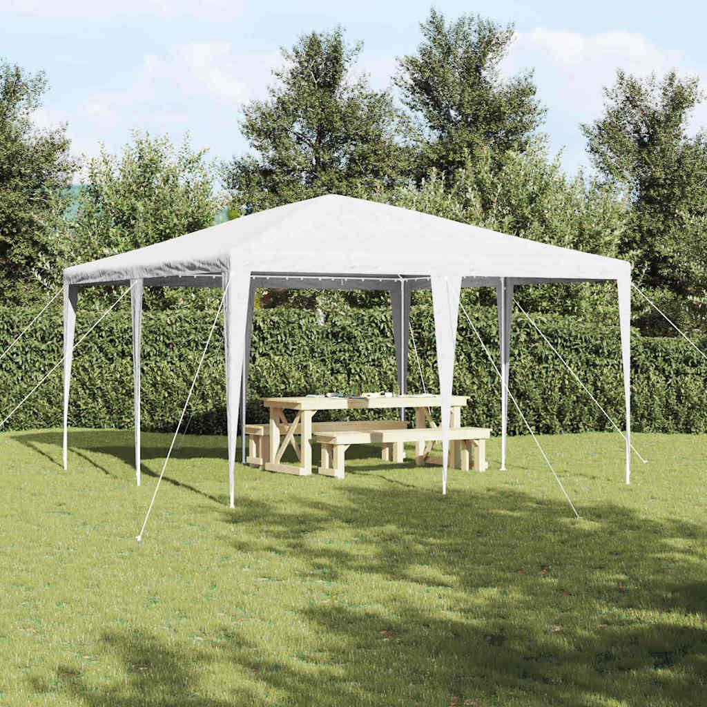 VidaXL ホワイトテント 400cm x 400cm Tente de fête Blanc 400 x 400 x 266 cm Polyéthylène et acier