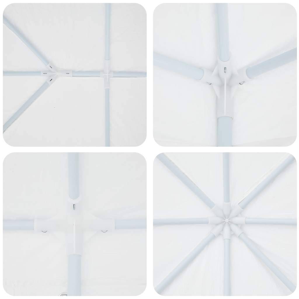 Tente de fête Blanc 400 x 400 x 266 cm Polyéthylène et acier