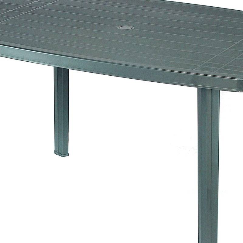Table de jardin 137 x 85 x H72 cm Résine vert foncé Progarden Balcon Terrasse - Imagen 3