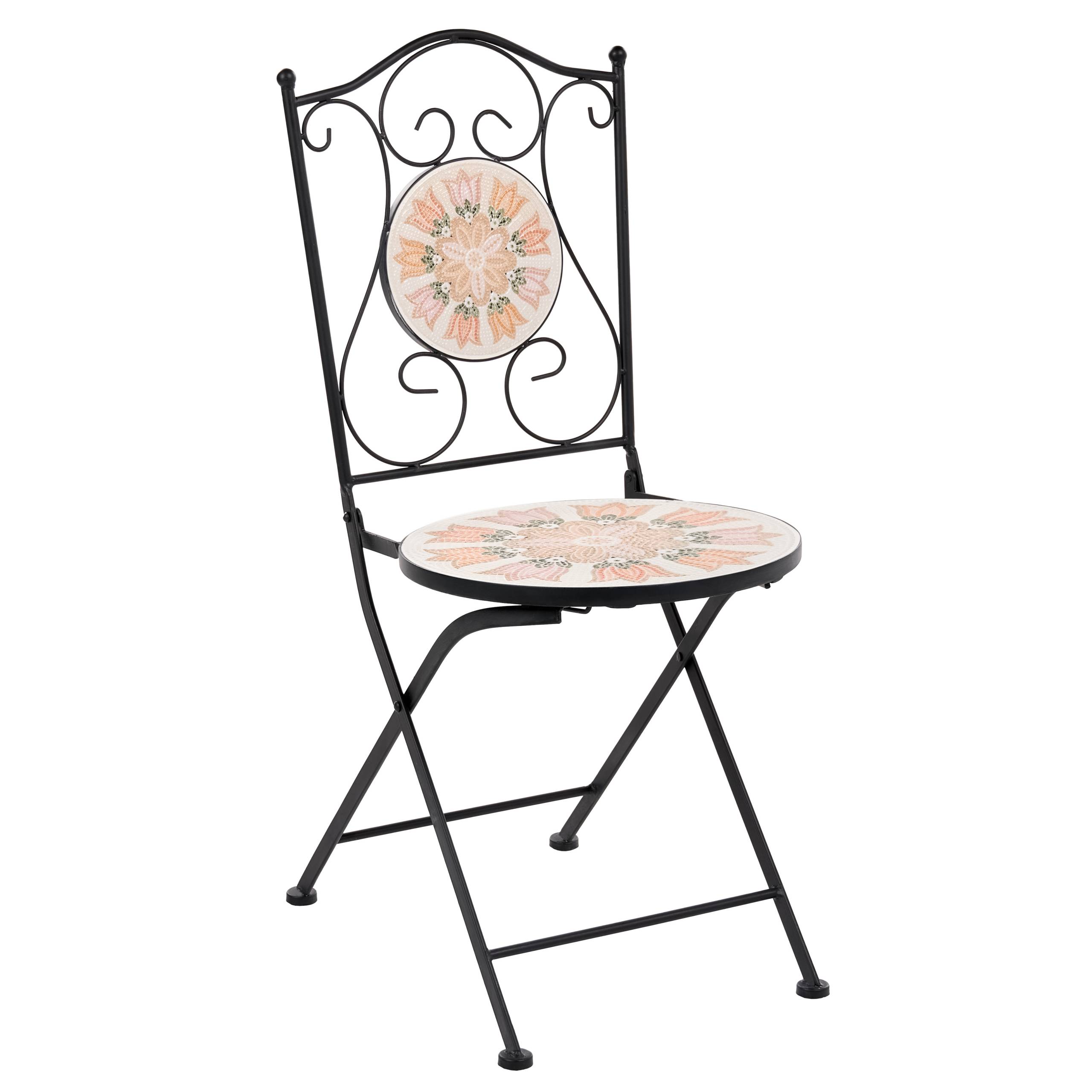 Beliani - Chaise de jardin Métal Multicolore SETTALA - 40x44x90- Beliani - Image 4