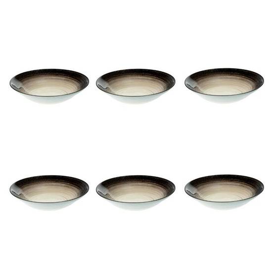 Lot de 6 Coupelles "Jem" 20cm Noir & Argent - Image 1