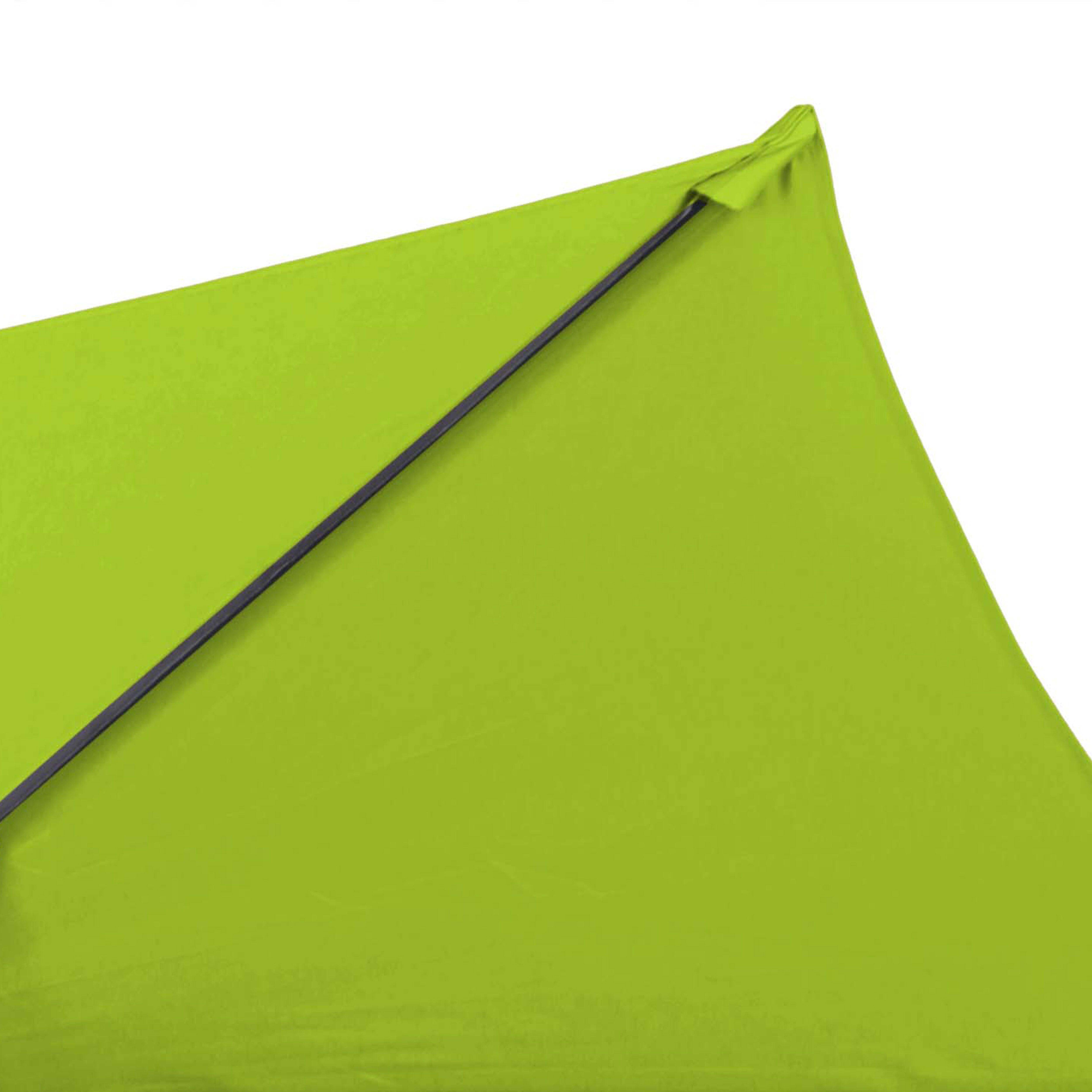 Oviala - Parasol droit inclinable 3m et 4 dalles lestées aluminium vert Matera - Oviala - Imagen 6